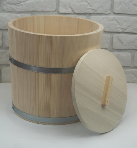 Cubo de fermentación de madera 15L con tapa - barril de repollo de chucrut - Imagen 3 de 3