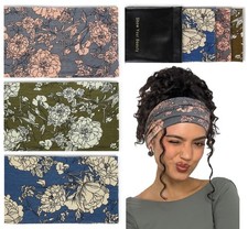 Huachi Wide Headbands for Women Non Slip, Thick Womens Floral Headbands Boho Ela
