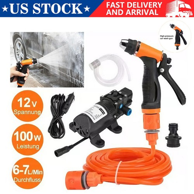 #ad 160PSI Washdown Wash Pump Kit Electric DIY Car Washer Cleaner Sprayer 12V Tool $25.99