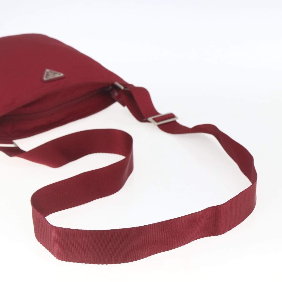 Prada Zip Top Messenger Bag Tessuto Red Nylon Shoulder Bag Bag Authentic thumbnail 8