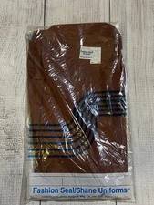 Vtg Heck’s Discount Store Dept Manager New Button Up Size 2XL 70s Brown Buttons