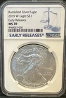 2019-W Burnished Silver American Eagle NGC MS 70 Early Releases