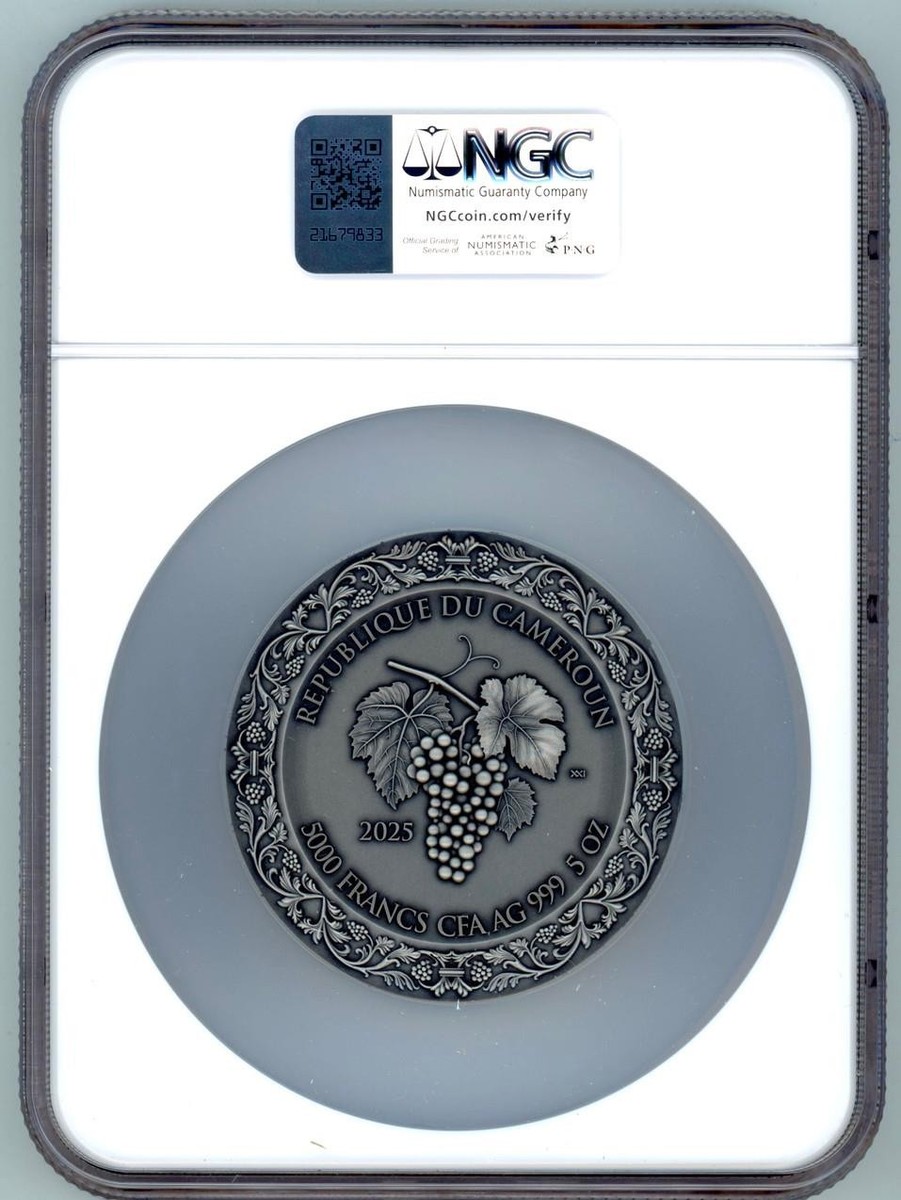 2025 Cameroon The Bacchanalia Celestial Beauty 5 oz Silver Coin MS