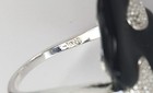 Vintage Signed 925 Sterling Silver Black Enamel Ring Size 6.75 — photo 6