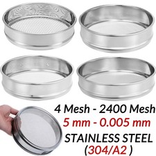 4-2400 Mesh 5-0.005mm Aperture Lab Standard Test Sieve Stainless Steel 20cm