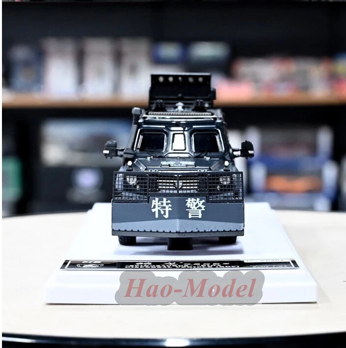 MB 1:64 SWAT Riot dispersal Car Model Simulation Alloy Diecast Ornaments Black - Immagine 3 di 4