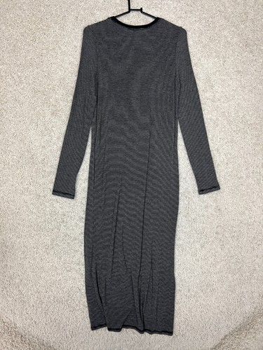 ZARA Trafaluc Maxi Dress Womens Small Black Stripes Soft Comfort Flowy Basic - Picture 6 of 8