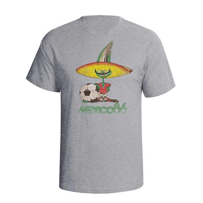 Mexico 86 Pique Herren Mens Quality Cotton T-Shirt Classic FOOTBALL World Cup - Bild 1 von 3