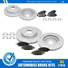 Front +Rear Drilled Disc Rotors+Brake Pads For Infiniti QX60 2014 2015 2016-2019