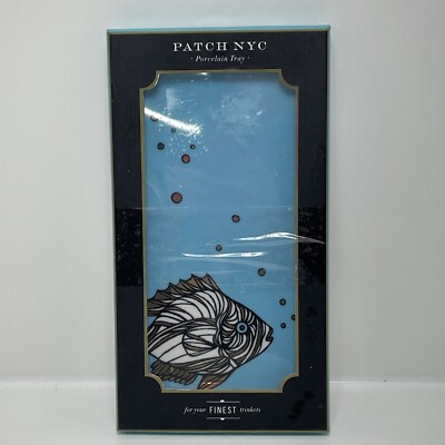 Patch NYC Fish Rectangle Porcelain Tray by Galison Gift Quality New