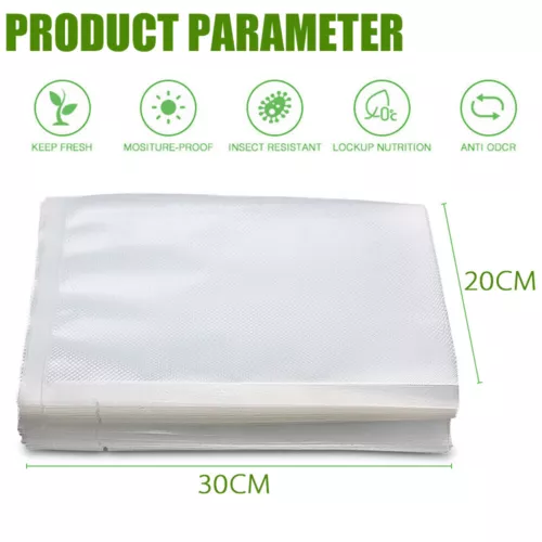 100X Vacuum Sealer Bags Precut Food Storage Saver Heat Seal Cryovac 6 Size NEW - Picture 15 of 24