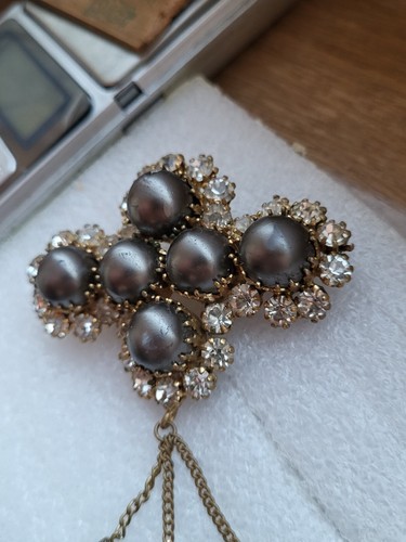 Rare Vintage Soviet Brooch USSR Czechoslovakia USSR Women's 1980 Nice Rare Item - Picture 4 of 10