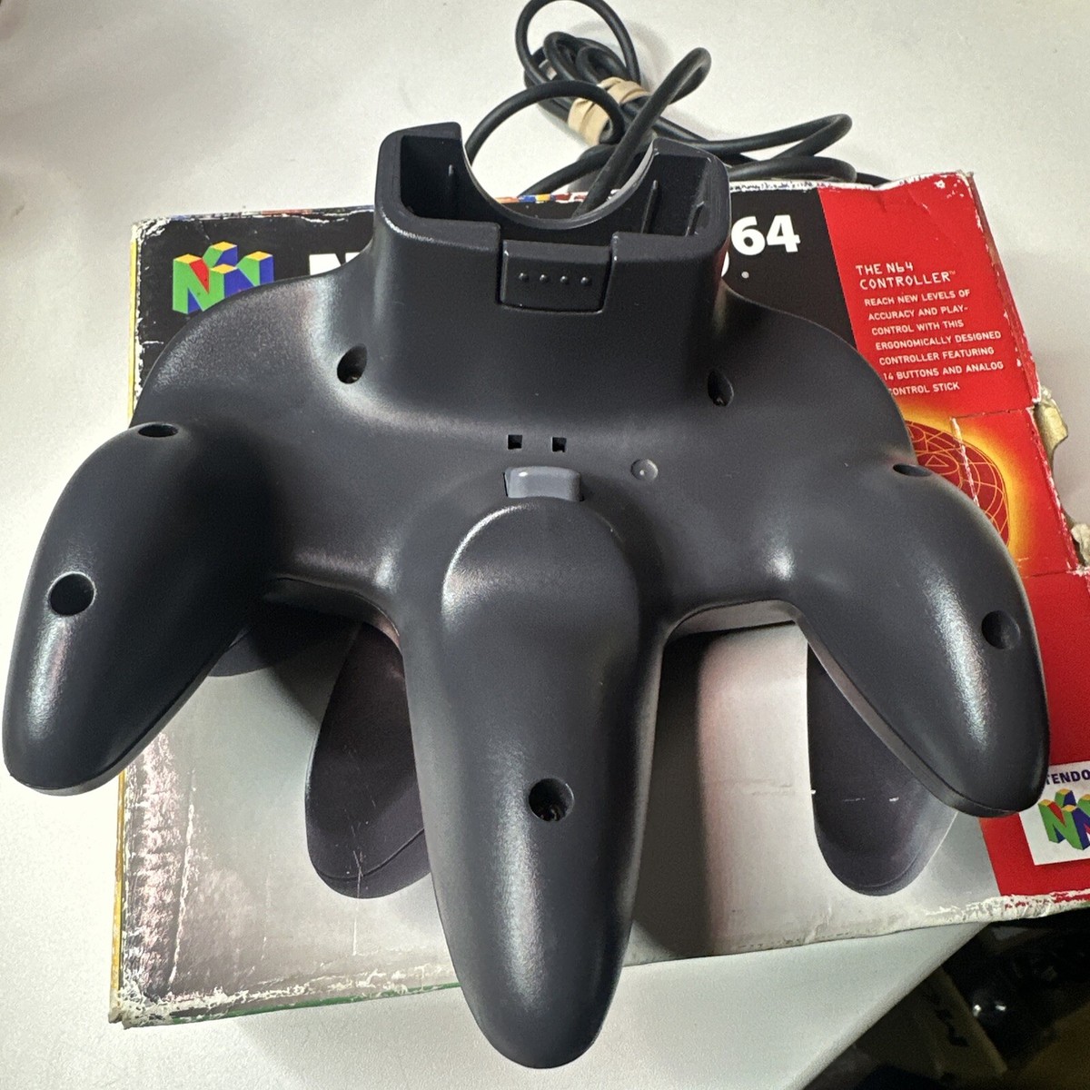 BLACK N64 Controller In Box Official Nintendo 64 OEM BLACK N64 Controller In Box Official Nintendo 64 OEM