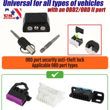 OBD2 Port Lock Anti-Theft Tool Kit Universal For Most Cars OBDII OBD2 Connector