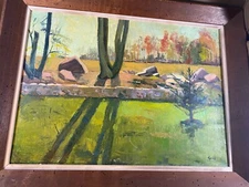 Ferenc P Kovats (1911 - 1983) "Landscape Scene" Oil Painting - Signed/Framed 