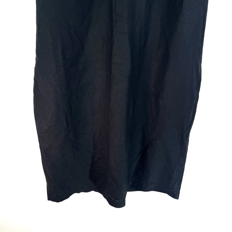 Vestido recto Jessica London forrado de lino para mujer talla 24W negro Foto 4 de 4