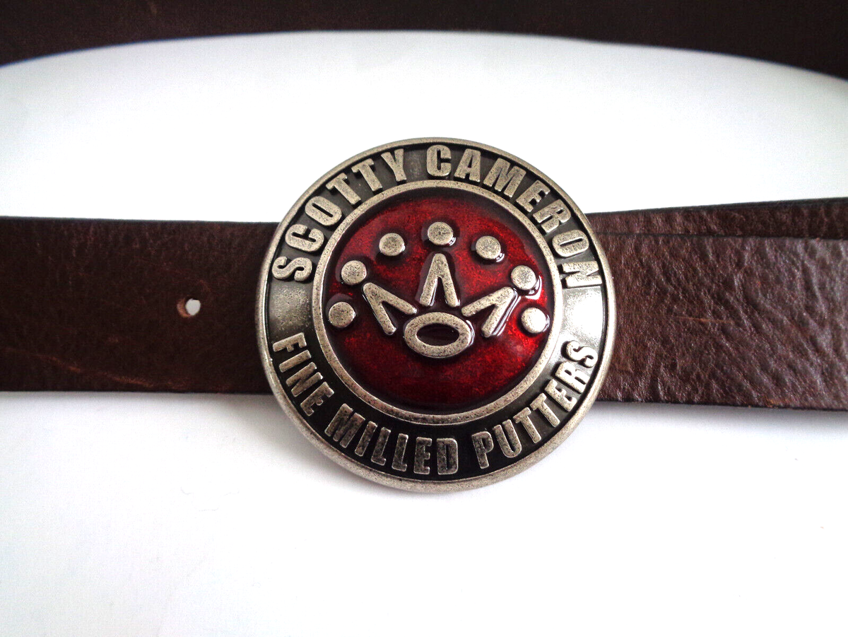 Scotty Cameron Belt Buckle w/Men's Brown Italian Saddle