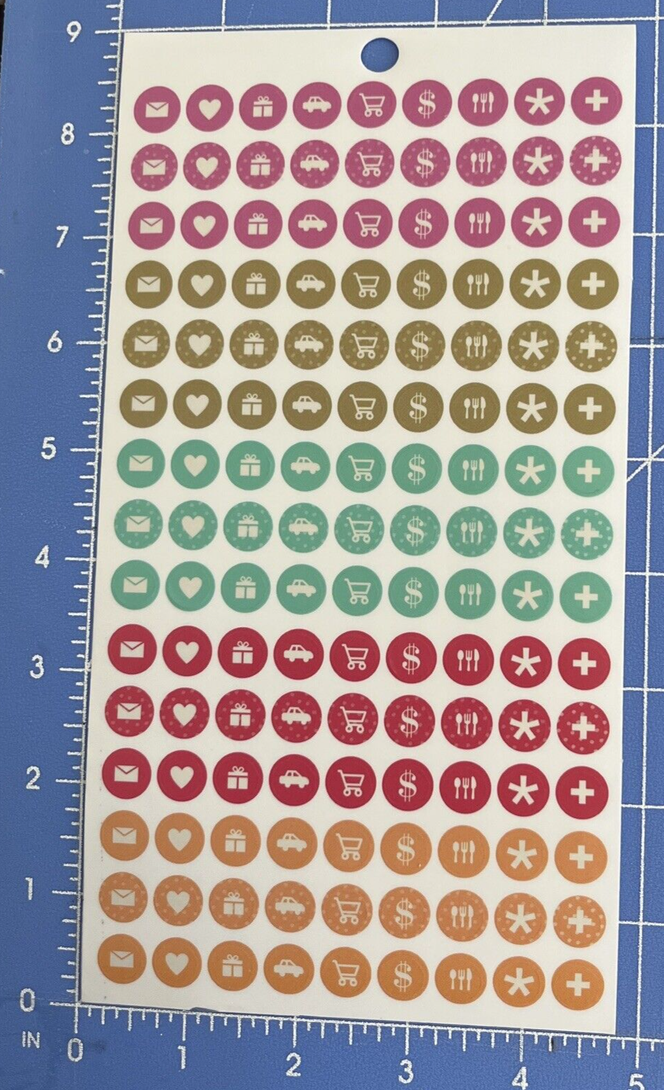 PLANNER CIRCLES 2 Stickers Supply Papercraft Crafts Scrapbook Teacher Cards 264-image