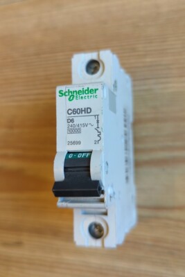 Merlin Gerin Multi 9 C60HD 6 Amp D6 einpolig C60HD D 6 MCB 
