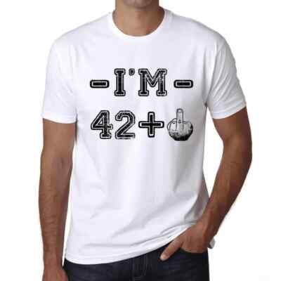 ULTRABASIC Herren T-Shirt 43 Jahre Ich bin 42 + Ein Major 43 Years I'm 42 + A