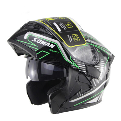 DOT Double Visor Motorbike Flip Up Modular Helmet Motorcycle Full Face Helmets