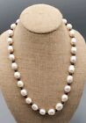 Baroque Pearls & Garnet Handcrafted Artisan Designed Necklace & Ss Toggle