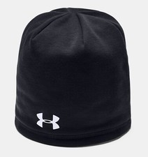 Under Armour Men Storm Beanie Armour Fleece  ColdGear  Reactor Black 1343149 OS