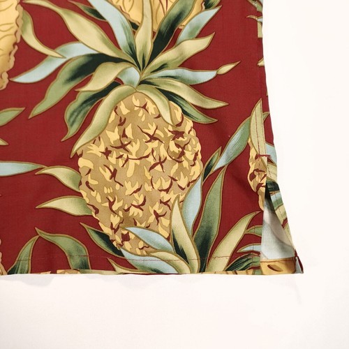 Reyn Spooner Hawaiian Button-Up Shirt Retro Pineapple Design Men's Large Red GUC - Picture 5 of 13