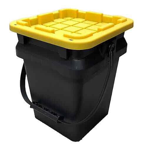 Centrex 5GTBXBKTBY Tough Box Black 5 Gallon Bucket with Yellow Lid eBay