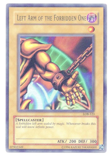Yugioh! Legend of Blue Eyes *Foil*Left Arm of the Forbidden One (LOB-123) #1