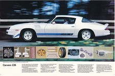 1979 Chevy Camaro Z-28 Ad Poster 24 X 36 Inch White