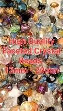 30 Pcs Large Faceted Crystal Quartz Glass Beads Lot Loose Spacer Jewelry Making