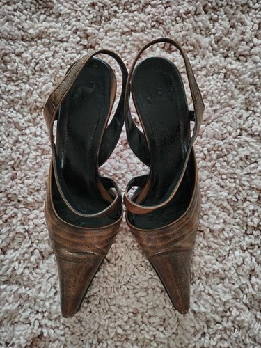 Damen Schuhe Gr. 35 Echtleder, Braun, für Bastler Sammler Ersatzteil - Bild 2 von 7