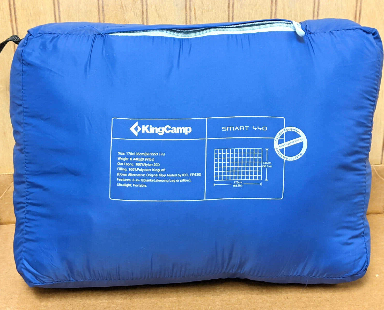 Kingcamp Smart 440 Down Alternative Blanket Lightweight Packable Camping Beach