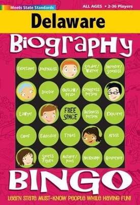 Delaware Biography Bingo by Gallopade International Hardcover Book