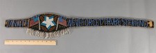 RARE 19thC Antique 1897 Iroquois Indian Beaded American Flags Friendship Belt NR