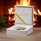 Spirit of Christmas Ukraine 1 Oz silver 10 hryven 2025, Gilded, Dimond decor