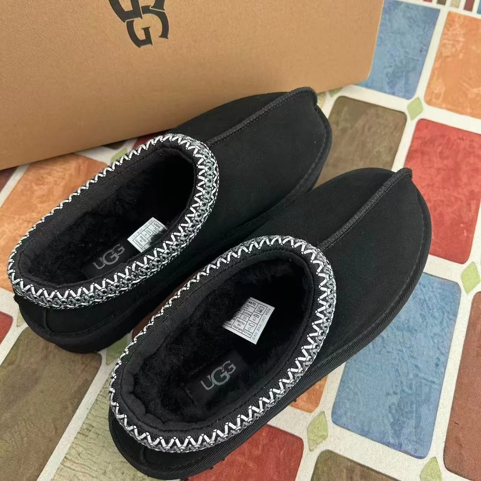 UGG Tasman II Women's Shoes Black Suede Upper Wool Slippers with Box US 6-11 - Image 2 of 4