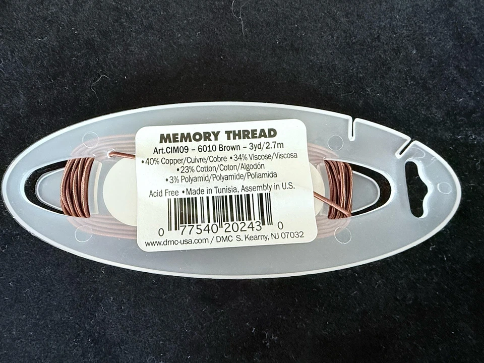 DMC Color Infusions MEMORY THREAD Copper Wire 6010 Brown 3 Yards NOS - Image 2 of 2