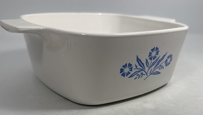 Corning Ware A-1 1/2-B White Blue Cornflower Casserole 7