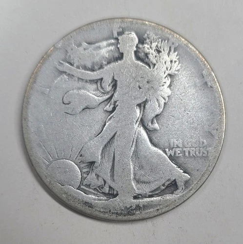 1921-S Walking Liberty Half Dollar, Lower Mintage Better Date