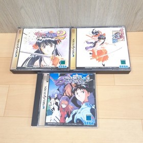 Sega Saturn Console Japan White With 2 Controllers 5 Games & Memory Sakura Wars
