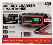 Ultra Pro Elite Battery Charger Maintainer 10 Stage Smart 6 AMP IP65 Rated