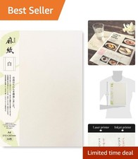 Japanese Rice Paper A4 - 30 Sheets for Printi...