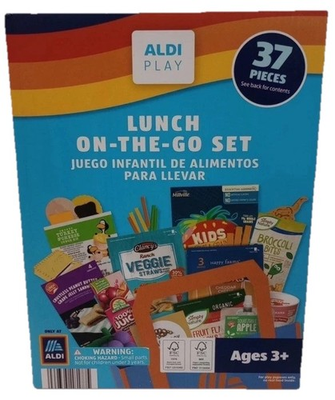 #ad New Aldi 37pc Set of Lunch On The Go Grocery Food Kids Toy Pretend House Play $26.99