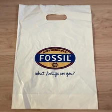Fossil Vintage Plastic Small Carrier Bag Cream