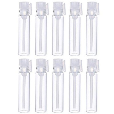 Mini Glass Perfume Sample Bottles 100 Pcs Refillable Vials 1ml Essential Oil Tra