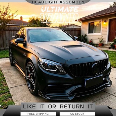 VLAND FULL LED 2*Headlights For 2015-2021 Mercedes Benz C-Class W205 W/Animation