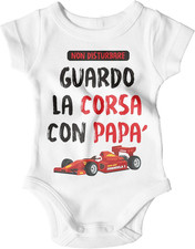 Body Neonato Festa Del Papà Bodino Guardo La Corsa Con Papà Tutina Bimbo Manica 