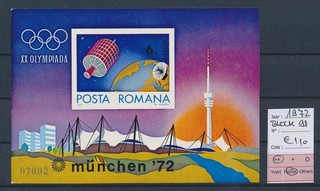 BV72469 Rumania 1972 satélite Juegos Olímpicos hoja imperf MNH cv 110 EUR